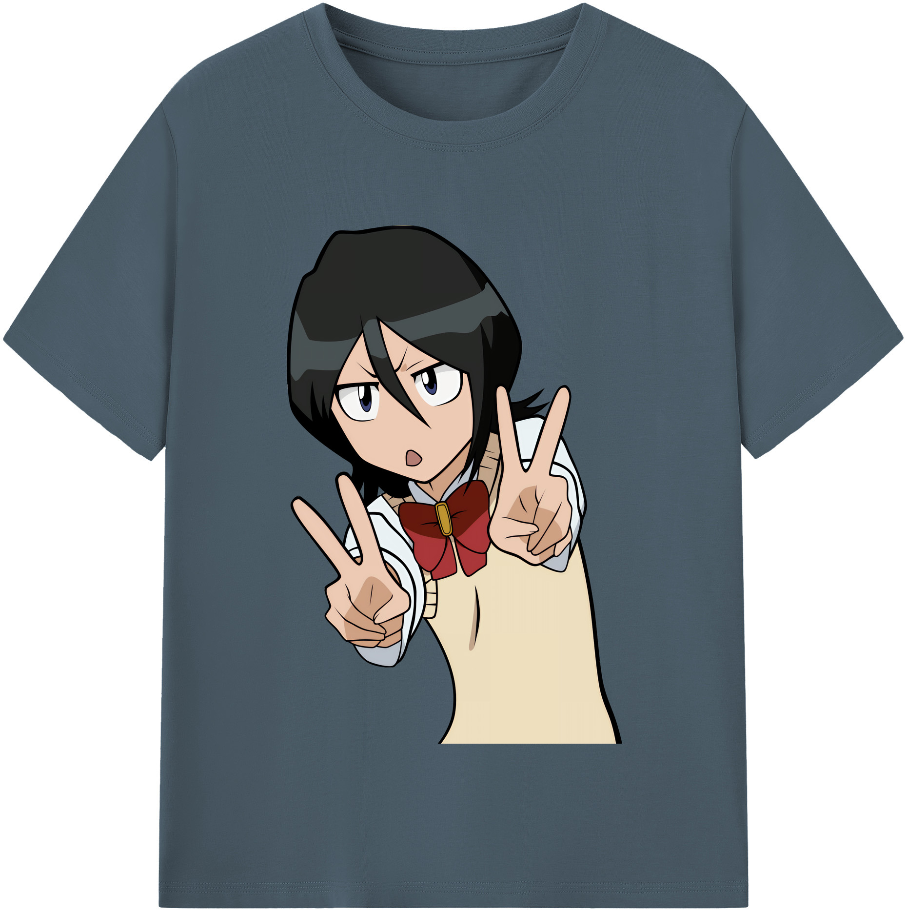 （画像用） ブリーチ 朽木ルキア BLEACH Kuchiki Rukia 綿100％半袖Tシャツ（フロントプリント）